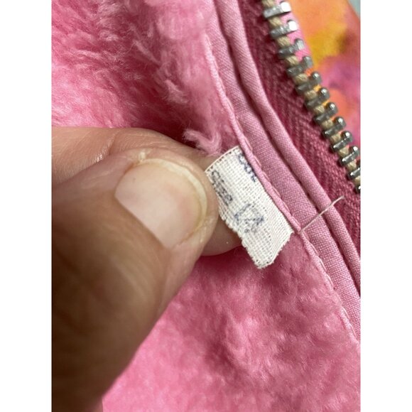 Vintage Suzie Belle Fashion Belted Hooded Lined Child Size 14 Bright Floral Coat - Picture 7 of 14